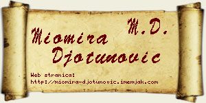 Miomira Đotunović vizit kartica